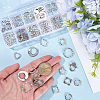 100Pcs 10 Styles Tibetan Style Alloy Bead Frames Sets TIBE-SP0001-16B-3