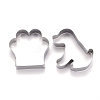 Stainless Steel Mixed Cat and Dog Pattern Cookie Candy Food Cutters Molds DIY-H142-10P-2