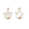 Natural Shell Star Pendants X1-STAS-D378-35G-1