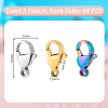 120Pcs 3 Colors 304 Stainless Steel Lobster Claw Clasps STAS-GA0001-79-2