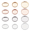 Unicraftale 24Pcs 12 Style 304 Stainless Steel Cabochon Settings STAS-UN0024-53-1