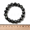 Grade AA Natural Eagle Eye Stone Round Beads Stretch Bracelets for Women BJEW-L712-B01-12mm-5