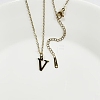 304 Stainless Steel Letter Pendant Necklaces NJEW-WH0027-26V-G-1