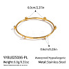 Chic 304 Stainless Steel Pave Pearl Bangles for Women LS-HT2221-1-2