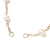 Natural Cultured Freshwater Pearl Potato Bead with Brass Cable Chain Slider Bracelet Making AJEW-JB01576-2