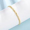 Brass Curb Chain Bracelets for Women BJEW-C140-15G-1