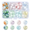 80Pcs 8 Colors Transparent Crackle Glass Beads GLAA-YW0003-50-1