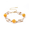 (Jewelry Parties Factory Sale)Brass Bar Link Chain Bracelets BJEW-JB04504-05-1