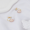 1 Pair Alloy Rhinestone Stud Earrings EJEW-LP0009-11-3