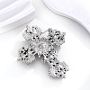 Baroque Style Cross Zinc Alloy Rhinestone Brooches PW-WGBF0CF-01-3