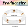 3Pcs 3 Colors Acrylic Curved Tube Beaded Stretch Bracelets Set for Women BJEW-AN0001-22-2