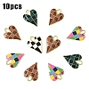10Pcs Rack Plating Alloy Enamel Pendants ENAM-YW0008-17-2