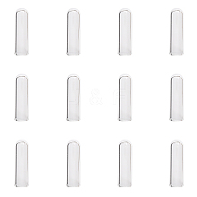 12Pcs Transparent Glass Straw Dustproof Covers AJEW-FG0002-37A