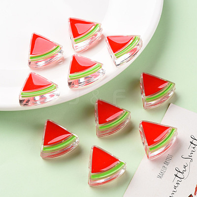 Transparent Enamel Acrylic Beads X-TACR-S155-001F-1