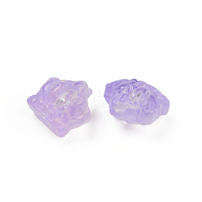 Two Tone Transparent Spray Painted Glass Beads GLAA-Q092-02-C01-1