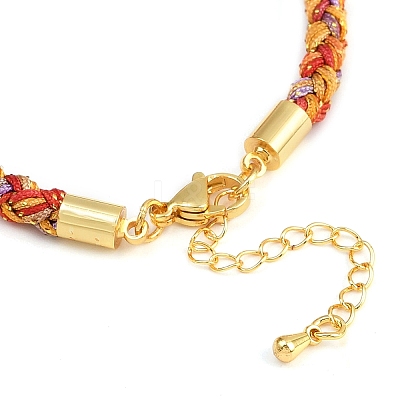 4MM Braided Nylon Cord Bracelets FIND-A057-01G-10-1