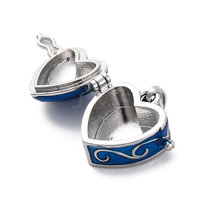 Brass Enamel Locket Pendants KK-F894-15P-1