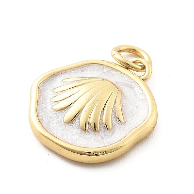 Ocean Theme Brass Enamel Pendants X-KK-Q029-01C-G-1