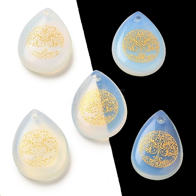 Opalite Drop Pendants G-C158-01A-1