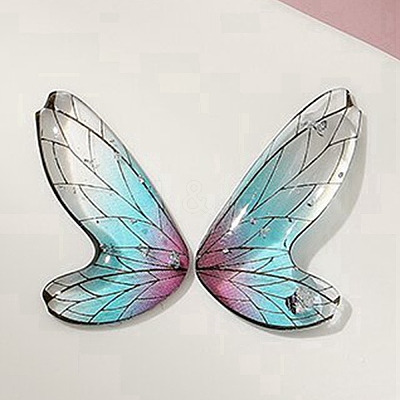 Gradient Color Transparent Resin Pendants RESI-TAC0019-06A-1