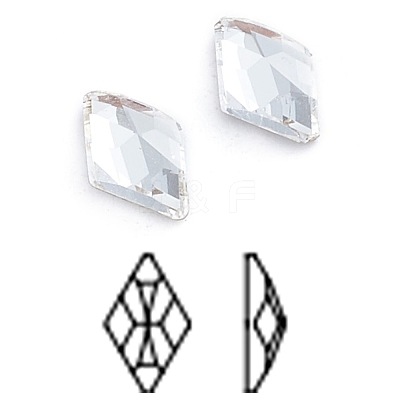 Glass Rhinestone Cabochons RGLA-L025-D03-001-1