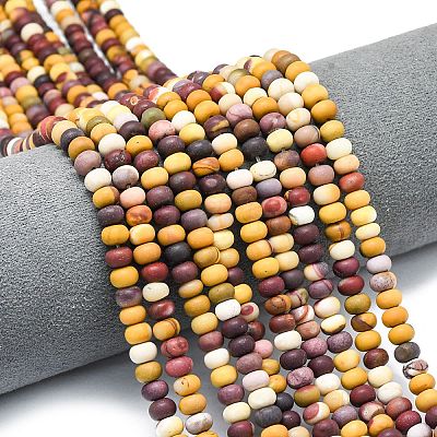 Natural Mookaite Beads Strands G-P575-A11-6x4mm-1