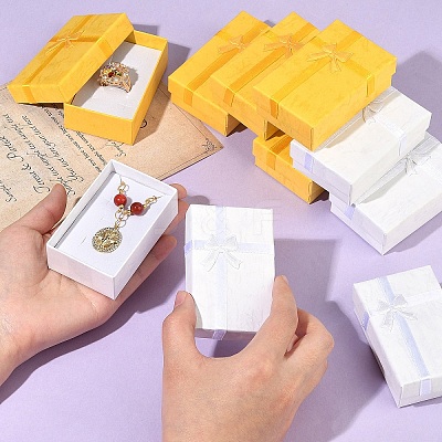 6Pcs Cardboard Jewelry Set Boxes CON-YW0001-70B-1