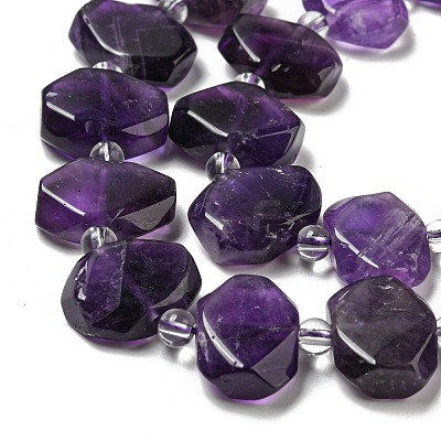 Natural Amethyst Beads Strands G-G072-A04-02-1