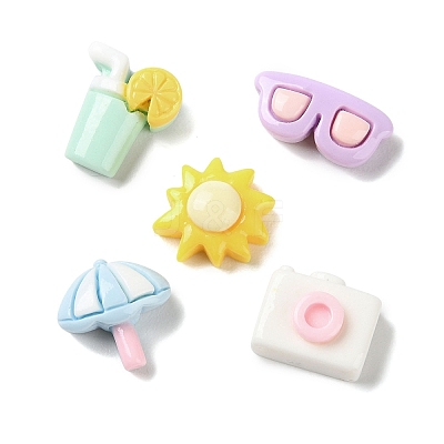 Opaque Resin Cabochons CRES-F030-01E-1