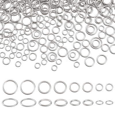 4 Styles Alloy Closed Jump Rings FIND-PH0026-79-1