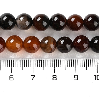 Natural Striped Agate/Banded Agate Beads Strands G-Z060-A01-B13-1