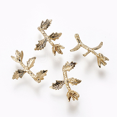 Brass Peg Bails Pendants KK-E768-24G-1