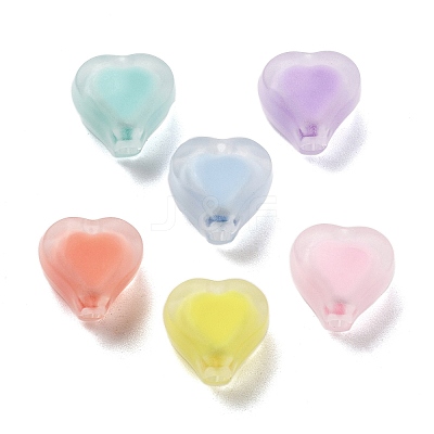 Frosted Transparent Acrylic Beads OACR-A032-22-1