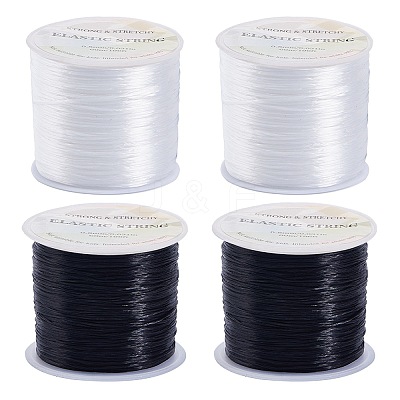 2 Rolls 2 Colors Flat Elastic Crystal String EW-SC0001-04-1