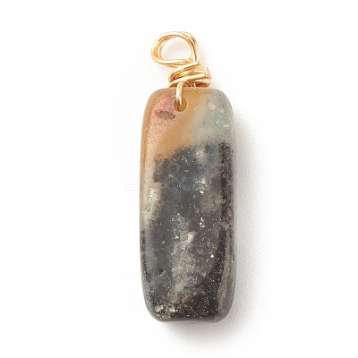 Natural Indian Agate Pendants PALLOY-JF01582-04-1