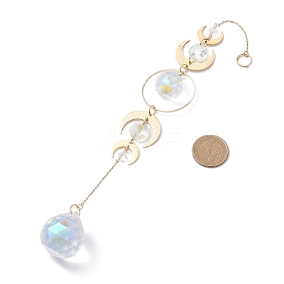 Teardrop Glass Hanging Suncatchers HJEW-JM04401-1