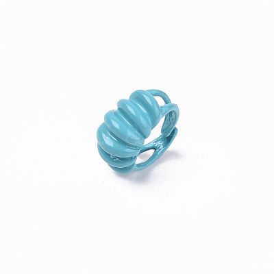 Spray Painted Alloy Cuff Rings RJEW-T011-24B-RS-1