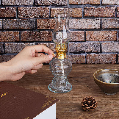 Transparent Glass Lamp Shade Kerosene Lamp LS-AJEW-WH0314-457B-1