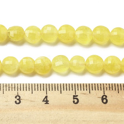 Natural Dyed White Jade Beads Strands G-C179-A6mm-04-1