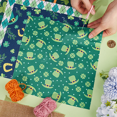 Saint Patrick's Day Printed Cotton Fabric SENE-WH0003-19B-1