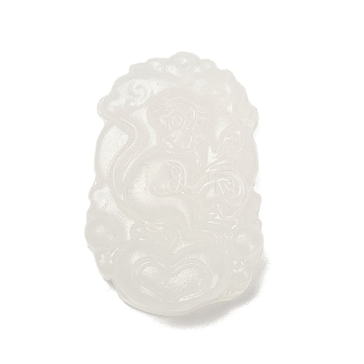 Natural White Jade Carved Pendants G-S384-01I-1