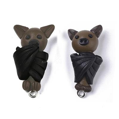 Handmade Polymer Clay Pendants X-CLAY-Q245-17-1