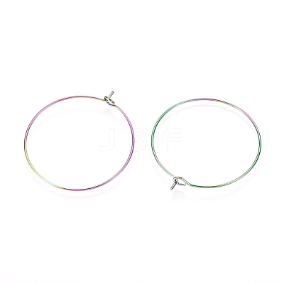 Ion Plating(IP) 316L Surgical Stainless Steel Hoop Earring Findings STAS-D164-01M-1