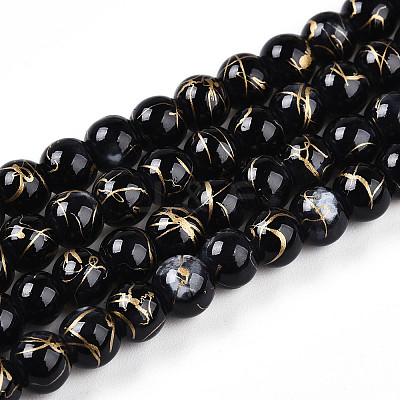 Baking Paint Glass Beads X1-DGLA-N003-6mm-B10-1