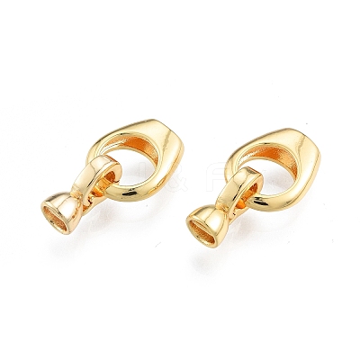 Brass Fold Over Clasps X-KK-A165-01G-1
