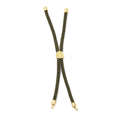 Twisted Nylon Cord Silder Bracelets DIY-B066-03G-04-1