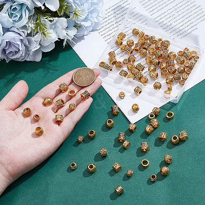 100Pcs 10 Styles Tibetan Style Alloy European Beads MPDL-PH0001-17-1