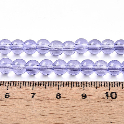 Baking Paint Transparent Glass Beads Strands DGLA-N006-6mm-06-1