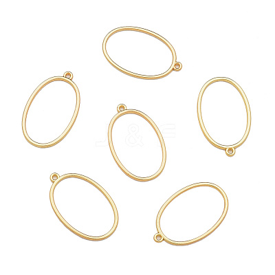 Alloy Open Back Bezel Pendants PALLOY-T085-08LG-1