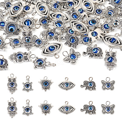 6Pcs Tibetan Style Alloy Pendant PALLOY-TA00004-1